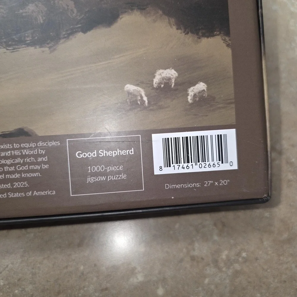 The Daily Grace Co. Good Shepherd 1000 Piece Jigsaw Puzzle Church Scene Brown